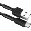 Кабель Defender F181, USB 2.0 (AM) - Type C, 1метр, 2.4А, нейлоновая оплетка, чёрный - 