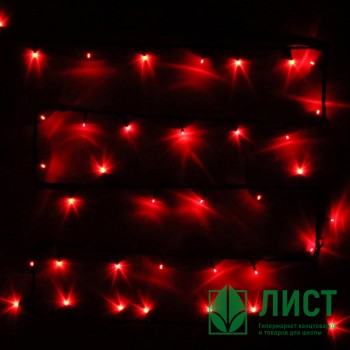Гирлянда электрическая уличная точечная 11м 120LED цвет красный (черный.провод) 8режимов арт.183-162 Гирлянда электрическая уличная точечная 11м 120LED цвет красный (черный.провод) 8режимов арт.183-162