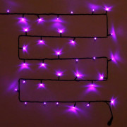 Гирлянда электрическая уличная точечная 15м 180LED цвет фиолетовый (темный провод) 8режимов артемный 183-159