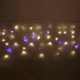 Гирлянда электрическая уличная занавес Бахрома 3*0,4/0,6м 100LED "Мерцание" цвет теплый белый/белый (светлый провод) арт.18