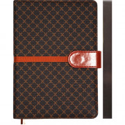 Ежедневник датированный 2026 "deVENTE. Chelsea" A5 (145 ммx205 мм) 336 стр, кремовая бумага 70 г/м² с коричневым срезом, печать в 2 краски, твердая обложка из искусственной кожи с поролоном, магнитная застежка, отстрочка, перфорация, закругленные уголки, 