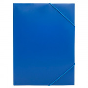 Папка на резинке А4 15мм пластик 0,50мм синий Buro арт.PRB04BLUE