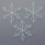 Украшение декоративное "Снежинка" 03шт/набор 10см белый арт.811294/77766 - my_99791