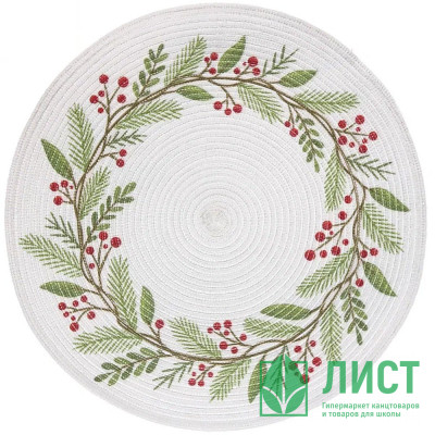 Салфетка сервировочная ПВХ &quot;Зимняя фантазия&quot; 38см арт.898-168 Салфетка сервировочная ПВХ "Зимняя фантазия" 38см арт.898-168