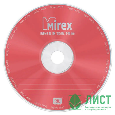 Диск DVD+R Mirex 8.5 Gb, 8x, Cake Box (10), Dual Layer (10/300) ШТУКА Диск DVD+R Mirex 8.5 Gb, 8x, Cake Box (10), Dual Layer (10/300) ШТУКА