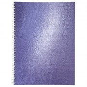 Тетрадь А4 клетка 96 листов на гребне (Hatber) METALLIC Фиолетовая бумвинил арт.96Т4бвВ1гр