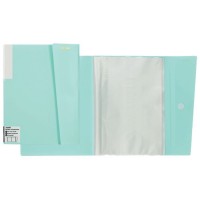 Папка 20 файлов 0,50мм пластик deVENTE Pastel бирюзовая арт.3101801 (Ст.40)