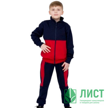 Костюм спортивный для мальчика арт.Т-0222 размер 30/116-44/170 трикотажный цвет синий/красный Костюм спортивный для мальчика арт.Т-0222 размер 30/116-44/170 трикотажный цвет синий/красный