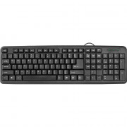 Клавиатура проводная Defender HB-420 RU, полноразмерная, 3 клавиши управления питанием, USB, чёрный