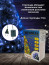 Гирлянда электрическая для дома точечная 7,5м 80LED цвет синий (зеленый провод) 8режимов арт.183-819 - 