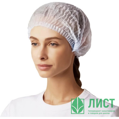 Одноразовая одежда Шапочка Шарлотта  голубая 100шт. в уп. Одноразовая одежда Шапочка Шарлотта  голубая 100шт. в уп.