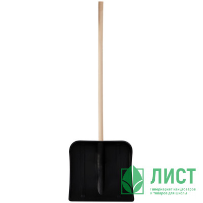 Лопата снеговая пластик 400*370 мм с черенком дерево Vega арт.329769 Лопата снеговая пластик 400*370 мм с черенком дерево Vega арт.329769