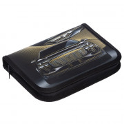 Пенал 1 отделение с откидной планкой Hatber Роскошь и стиль190х130мм матовая ламинация 3D фольга с таблицей умножения арт.NPn_46087