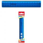 Линейка 15см пластиковая ЕК Ice Metallic, синяя арт.53858 (Ст.1/20)