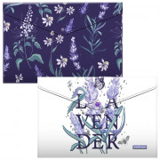 Папка-конверт на кнопке А4(235*325) 160мкм ErichKrause Lavender 4 шт. ассорти арт.54781 (Ст.4)