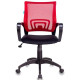 Кресло для оператора пластик/сетка Бюрократ черный/красный CH-695NLT