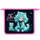Папка школьная для тетрадей А5 на молнии (Оникс) Яркая нэко арт ПТ-735 дизайн с двух сторон