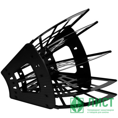 Лоток-веер для бумаг вертикально-горизонтальный  5 отделения черный арт.ЛТ414 Лоток-веер для бумаг вертикально-горизонтальный  5 отделения черный арт.ЛТ414