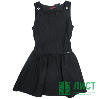 Сарафан для девочки (OVAS)  арт.4421 размер 30/122-38/152 цвет черный/полоса Сарафан для девочки (OVAS)  арт.4421 размер 30/122-38/152 цвет черный/полоса