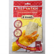Перчатки хозяйственные латексные Komfi размер M арт. DGL017L