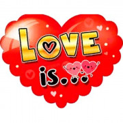 Открытка-валентинка "Love is..." арт.701-527-T