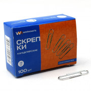 Скрепки оцинкованные 28мм овальные 100шт/уп. WM арт.67000506/14-6416