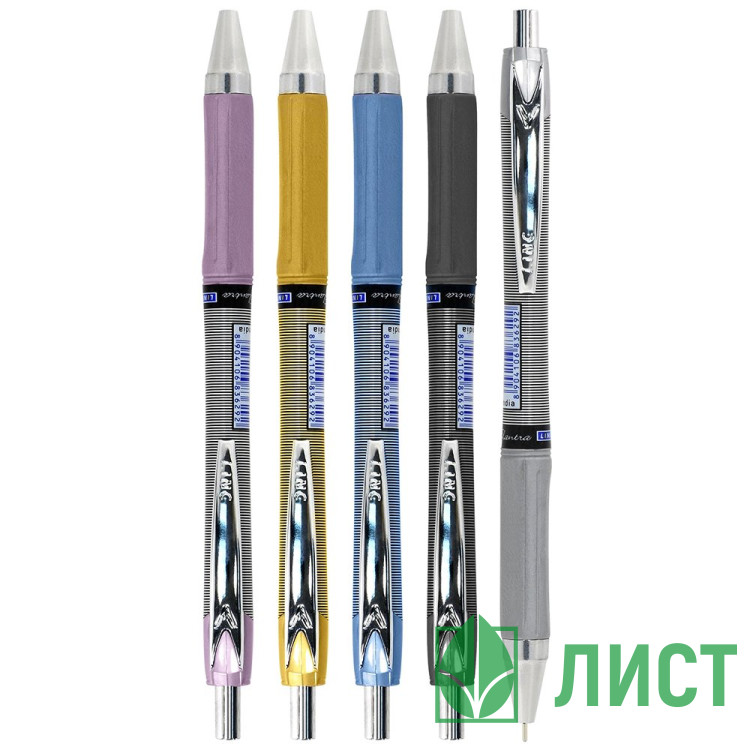 Ручка шариковая автоматическая (Linc) ELANTRA  непрозрачный корпус, резиновый упор,игла, 0,7мм, синий арт.4013F/Blu