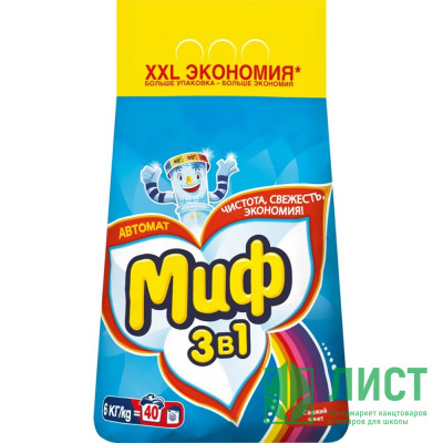 Стиральный порошок  МИФ 6000г автомат Свежий цвет Стиральный порошок  МИФ 6000г автомат Свежий цвет