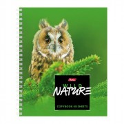 Тетрадь А5 клетка 48 листов на гребне (Hatber) Wild Nature ассорти арт 48Т5В1гр