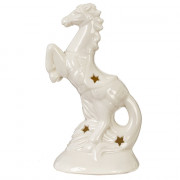Статуэтка декоративная (Символ года) "Лошадь" 14см белая с подсветкой арт.823541