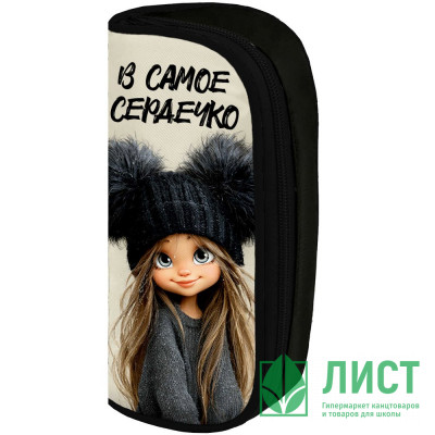 Пенал-косметичка 1 отделение Феникс Девчонка в шапке 205х90х55мм сублимационная печать арт.72108 Пенал-косметичка 1 отделение Феникс Девчонка в шапке 205х90х55мм сублимационная печать арт.72108