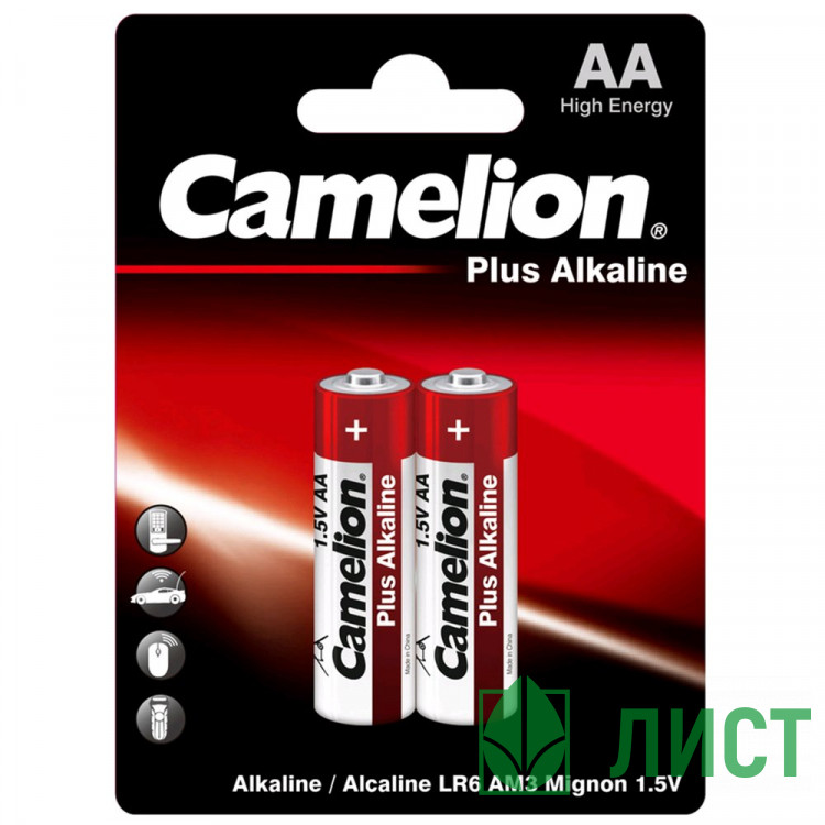 Батарейки Camelion LR06 (АА) алкалиновые BL2 (цена за упаковку) (Ст.24)