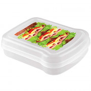 Ланч-бокс для бутербродов с декором 170х130х42мм 4312854 Бытпласт