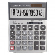 Калькулятор настольный 12 разрядов, двойное питание Comix 176*125*30  (CS-2302)