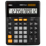 Калькулятор настольный 12р. Deli 200*155*30мм (EM888) черный