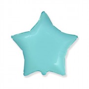 Шар фольгированный 81см Фигура "Звезда" голубой арт.1204-0704