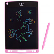 Планшет для рисования 10 дюймов 265x170 мм (deVENTE) розовый стилус в комплекте безопасный для глаз разноцветный LCD экран, режим "от случайного стирания" арт.8174405