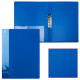 Папка с прижимом А4 16мм пластиковая  0,5мм синяя (Buro) арт.ECB04CBLUE