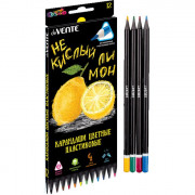 Набор карандашей цветных (deVENTE) пластиковые Juicy Black 12 цветов 2М 3мм арт.5022119