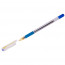 Ручка шариковая  прозрачный корпус  резиновый упор (MC Gold) синяя 0,5мм - 
