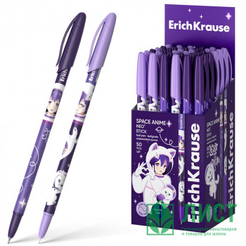Ручка шариковая не прозрачный корпус резиновый упор (ErichKrause) Stick Space Anime синий, 0,7/0,26мм арт.61014 (Ст.50) Ручка шариковая не прозрачный корпус резиновый упор (ErichKrause) Stick Space Anime синий, 0,7/0,26мм арт.61014 (Ст.50)