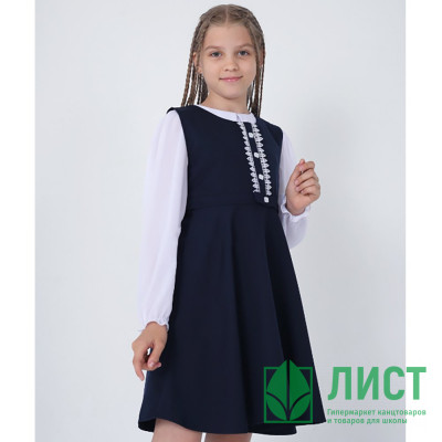 Сарафан для девочки (MULTIBREND арт.341882 размер 30/122-38/146 цвет темно-синий Сарафан для девочки (MULTIBREND арт.341882 размер 30/122-38/146 цвет темно-синий