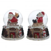 Статуэтка декоративная в стеклянном шаре "Дед Мороз" 06,5см 2 вида арт.794147
