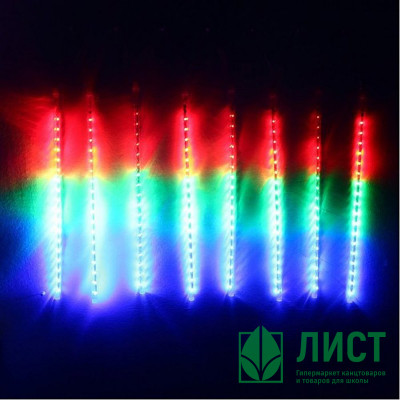 Гирлянда электрическая для дома фигурная 2*0,5м 36LED &quot;Тающая сосулька&quot; цвет мульти (светлый провод) арт.113-026 Гирлянда электрическая для дома фигурная 2*0,5м 36LED "Тающая сосулька" цвет мульти (светлый провод) арт.113-026