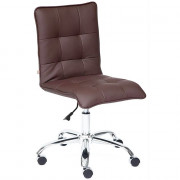 Кресло офисное детское ZERO без подлокотников кожзам коричневый