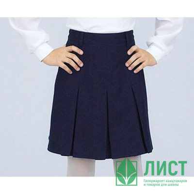 Юбка для девочки (S&amp;S) арт.Ю-04 размер 32/128-38/146 цвет темно-синий Юбка для девочки (S&S) арт.Ю-04 размер 32/128-38/146 цвет темно-синий