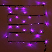 Гирлянда электрическая уличная точечная 07м 80LED цвет фиолетовый (темный провод) 8режимов артемный 183-235