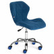 Кресло  офисное SELFI б/п флок, синий (32)