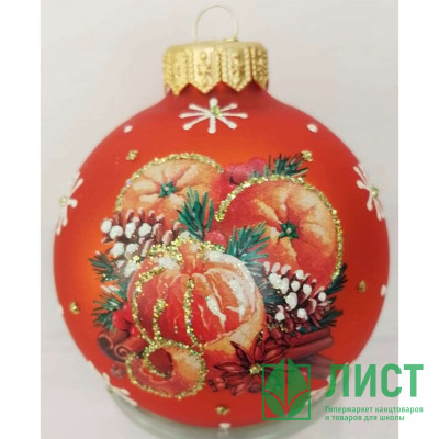 Шар стекло 08см &quot;Фрукты зимние&quot; п/у арт.КУ-80-254026 Шар стекло 08см "Фрукты зимние" п/у арт.КУ-80-254026