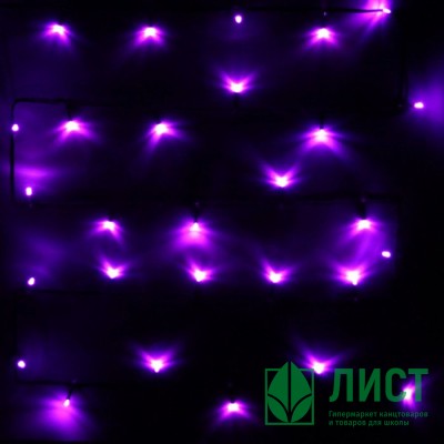 Гирлянда электрическая для дома точечная 9,5м 100LED цвет фиолетовый (зеленый провод) 8режимов арт.129-030 Гирлянда электрическая для дома точечная 9,5м 100LED цвет фиолетовый (зеленый провод) 8режимов арт.129-030